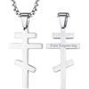 FaithHeart Collana Croce Ortodossa Russa Uomo Donna Collana Crocifisso con Pendente Gesù per Religiosi come Regali con Confezione Regalo