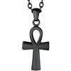 FaithHeart Collana Croce Ankh Egiziana Collana Donna Uomo Ciondolo Croce Ankh Egitto Gioielli Amuleto Protezione Talismano Acciaio Inox Alta Qualità Impermeabile Anallergico 50+5 CM