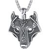FaithHeart Collana vichingo corvi, ciondolo corvi Hugin Munin, medaglia celtica in acciaio inossidabile/oro/nero catena 55+5 cm, gioielli nordici per uomo, donna, 55, Metallo non prezioso, Nessuna