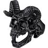 FaithHeart Satana Pentagramma Anello Uomo Pentacolo Invertito Anello Satanico in Rilievo Anello Argento Oro Gotico Hiphop Punk Misura IT 14-27 Regalo Compleanno Coppie