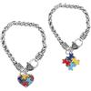 ORFOFE Braccialetti Puzzle Consapevolezza Autismo 2pezzi in Lega di Zinco Leggeri e Portatili Design Unico per Sensibilizzazione e Supporto