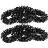 Alipis Clip Decorativa per Scarpe da Donna in Vetro Nero Design Delicato, Leggera e Facile da Installare per Uso Quotidiano e Occasioni Speciali, Confezione
