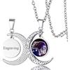 FaithHeart Collana Personalizzata con Segno Zodiacale da Donna Collana con Pendente Mezza Luna in Oro/Acciaio Inossidabile Gioielli Oroscopo Portafortuna Regalo di Compleanno