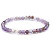 Miracles Minéraux Bracciale con perle rotonde da 4 mm, sottile e discreto, pietra naturale, creazione artigianale francese, oltre 60 scelte, 17-18 cm, Pietra Pietra Circonferenza del polso: 17-18 cm