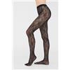 Calzedonia Collant In Pizzo A Fiori Nero
