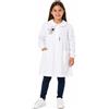 Ambrosino Grembiule asilo bambina con abbottonatura centrale Ambrosino ricamo Danza S302, BIANCO