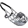 AMATHINGS Museruola Modello Super Kennel Soft con Pezzo Naso Imbottito Bere Sempre Possibile Ideale per Corsa Libera, Prato per Cani, Canile, Box, Gara (Argento)