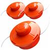 Nemaxx® FS1 Tap & Go Testina a Filo (Testina per decespugliatore) - Sistema semiautomatico Doppio Filo - per decespugliatore - M10 x 1,25 Filettatura Sinistra - 2 mm - Ø 380 mm - Arancione (3 Pezzi)