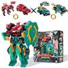 QUANTUM HEROES DINOSTER Robot trasforming 3 in 1 Raptor Chyron, 11,02 pollici, Robot giocattoli Dinosauro Transformable Giocattoli per bambini e bambine dai 5 anni in su