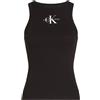 CALVIN KLEIN CANOTTA MONO LOGO RIB TANK TOP DONNA