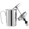 Gvolatee 500 ml Montalatte,schiumalatte in acciaio inox doppia rete manuale Latte Creamer Schiuma di latte