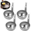 Generico 4PCS S-tampi Per Uova In Camicia - Coppette Per Uova In Camicia In Acciaio I-nox, Tazze Rotonde Antiaderenti Da Appendere,Vaporiera Circolare Antiaderente Per Cucinare, Picnic, Colazione,Uso Domestico