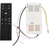 Micpointik Ventilatore da soffitto luce telecomando dimmerabile controller driver kit con 6 livelli di velocità e stato della batteria per ventilatori Hongyun AC 110V-265V (nero+bianco)