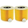 vhbw 2x filtro a pieghe piatte compatibile con Stanley SXVC50XTDE aspiratore umido/secco - Cartuccia filtrante