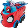 Marvel SPIDEY AND FRIENDS- Web Spinning Hauler-Veicolo trasformabile 3 in 1 da 20 cm-Gi