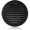 ABOUT VENT 100mm Griglia Ventilazione in Plastica ABS Nera con Zanzariera - Griglie Aerazione Rotonde