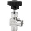 DHYAWUER Valvola a Spillo Valvola a Spillo Regolabile 1/4 Pollici Filettatura Femmina Ad Angolo Retto SS304 per Acqua Gasolio