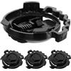 PRETYZOOM Kit 4 Pezzi Fissaggi per Visiera Casco Moto in Plastica Nera, Accessori Resistenti e Versatili per Lucchetto Visiera, per Motociclisti