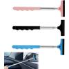 Daleweo 3 Pezzi Tergicristallo Per Specchi Retrovisori, Retrattile Tergipavimento Per Specchietto Auto, Mini Portatile Tergivetro Per Specchietto Laterale, Lunghezza Estensibile Fino A 65 Cm(Rosa, Nero, Blu)
