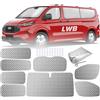 MaxEarn Set di 8 tappetini termici per cabina auto Ford Transit Custom LWB, parasole interno per auto, set di tende termiche, oscuranti, protezione solare per parabrezza