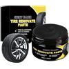 Generico Brillantante per Ruote - 50 g Pulizia Nero Lucido A Lunga Durata - Brillantante Pneumatici Alta Lucentezza - Nutrienti e Riparatori con Protezione UV per Auto Camion Camper Moto