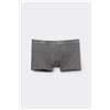 Tezenis Boxer In Viscosa Elasticizzata Con Elastico Logo Uomo Grigio