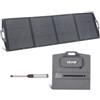 VEVOR Pannello Solare Pieghevole 200 W, Caricatrore Portatile Monocristallino ad Alta Efficienza 24%, Uscita MC4, Porte USB-A, USB-C e DC, Impermeabile IP67, per Power Station, Campeggio ed Escursioni