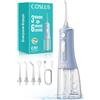 COSLUS C51 Idropulsore Dentale Con Modalità Jet, 3 Modalità E 6 Pressioni | Per Ortodonzia, Apparecchi Ortodontici, Gengive Sensibili, Portatile da Viaggio, Vano Porta-Ugelli Integrato,Blu Nebbia