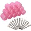 Generic Set di 12 bigodini autoaderenti con clip in acciaio inox per volumizzare, onde grandi, rimbalzo, riccioli in stile salone, tutti i tipi, strumenti fisici riutilizzabili