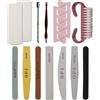Kahaybeall 14 Pezzi di Lime e Buffer per Unghie Riutilizzabili, Spingi Cuticole, Lima per Unghie, Buffer e Tronchesino per Manicure e Pedicure, Accessori per la Cura delle Unghie a Casa o in Salone, Set Manicure