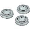 vhbw 3x testina di ricambio compatibile con Philips S7730, S7780, S7xxx, Shaver series 7000 rasoio elettrico, argento