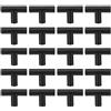 TOMETURE 20 adattatori di giunzione per asta appendiabiti - Raccordi di collegamento in plastica a 3 vie per armadio in tela, asciugatrice, mobile contenitore, scarpiera (diametro interno 12 mm)