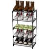 Magrimaxio Scarpiera a 5 Livelli, Impilabile Scaffale Portascarpe in Metallo, Scarpiera per 10 Paia di Scarpe, Organizer Scarpe Ripiano per Soggiorno, Corridoio, Camera da Letto (Nero)