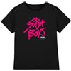 KPOP Demon Hunters Saja Boys Rosa Logo T-Shirt Bambini, Nero, 5-6 A