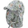Sterntaler Cappello da Bambino con Protezione per Il Collo Stampato con Foglie Cappello da Sole, Turchese Chiaro, 51