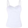 Ocean Blues Top da Tankini Donna Bianco Controllo Pancia, Solo Top Taglia Media