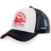 Capslab Cappellino da uomo e donna, berretto Trucker Kung Fu Panda, regolabile da Snapback, Bianco / nero / rosso, Taglia unica