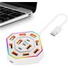 ulapithi Stazione Docking USB,Adattatore USB Con 13 Porte Stazione Di Aggancio - Elettronici RGB con Protezione da Sovraccarico | per Ufficio Biblioteca Scuola Casa