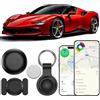 CMINGKEJI GPS Tracker per Auto, Localizzatore GPS per Auto, Air Tracker GPS Android e iOS senza Abbonamento, Autonomia Ultra Lunga, IP68 Impermeabile, Super Magnetico Smart Tag per Moto, Bici (Nero)