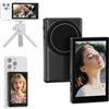 AMAZEAR Telefono magnetico Vlog Selfie Monitor Schermo con Controllo Touch Screen HD Wireless Bluetooth Remote, Fotocamera Posteriore Monitor per Live Stream TikTok YouTube Compatibile con iPhone