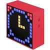 Divoom, Timebox Mini , Altoparlante Bluetooth Dotato Di Schermo LED RGB a 256 Colori, Rosso