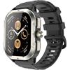 Jugeman Smartwatch Uomo, 1,43 HD Orologio Smartwatch Uomo con Chiamata Bluetooth,Militari Smart Watch Tracker 160+ Modalità Sportive