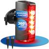 FISCHER Luce posteriore a LED per bicicletta Twin Stop, con illuminazione a pavimento a 360° e luce del freno per una maggiore visibilità e protezione, durata fino a 8 ore, ricaricabile, colore nero