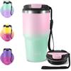 JAPORIA Tazza Termica 600ml, Termico per Caffè Riutilizzabile da Portare con Coperchio, Termo in Acciaio Inossidabile con Doppia Pared Aislante, per Auto, Campeggio, Bevande Calde, Latte e Tè, Palestra