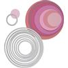 Sizzix Framelits Set di Fustelle in Metallo per Lavori di Carta di Precisione, Biglietti e Scrapbooking - Cerchi - 8 Pezzi