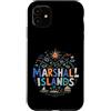Marshall Islands Souvenir Gift Custodia per iPhone 11 Regalo di riferimento disegnato a mano del ricordo di viaggio delle Isole Marshall