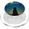 Vincent Gogh Universe Pet Friends And Fa Cane Labrador Retriever nero che guarda il cielo di Van sull'acqua PopSockets PopGrip per MagSafe