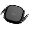 LogiLink Cavo di collegamento USB 2.0 tipo C maschio a maschio, spento e retrattile, pratico e maneggevole da portare con sé, 480 Mbit/s, 60 W, nero, 1 m