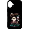 Cappuccino Coffee Drinker Designs Custodia per iPhone 16 Plus Divertente caffè amante mattina caffeina tossicodipendente caffè umorismo