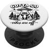 Funny Animal Memes Devo andare vibrazioni sono fuori divertente procione UFO PopSockets PopGrip Adesivo